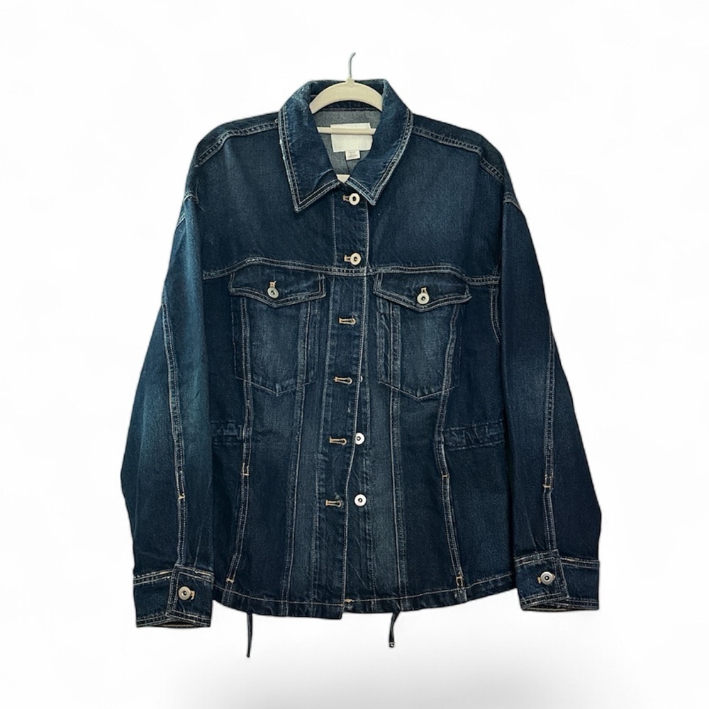 ZARA Oversized Casual Lightweight Blue Denim Jean Jacket Medium